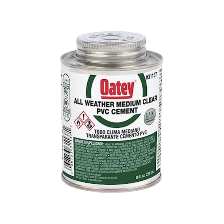Oatey 8 oz Medium PVC All Weather Cement, Clear, 12PK OA4975